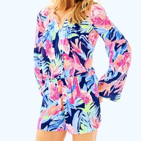 Lilly Pulitzer Pants - Lilly Pulitzer Ariele Romper, Tropicolada